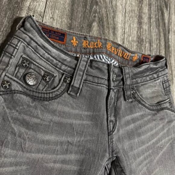 Rock Revival Jeans Size 25- Celine Skinny- Long Inseam - Picture 6 of 7